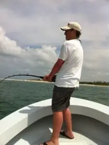 Charlie, tarpon on the line.