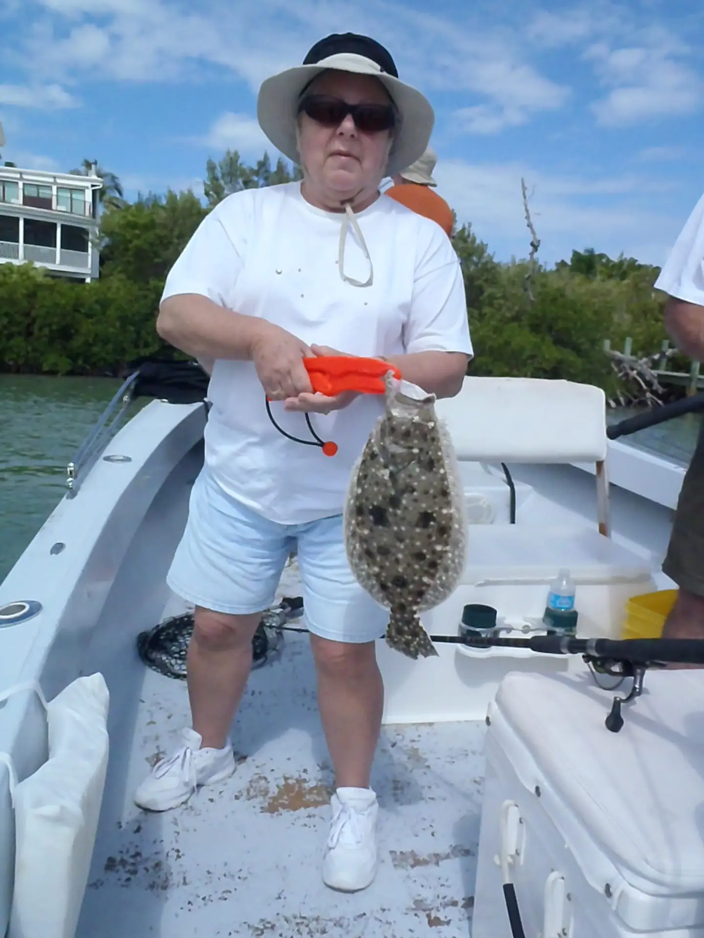 Grandma Jan & flounder, Sanibel & Captiva charters