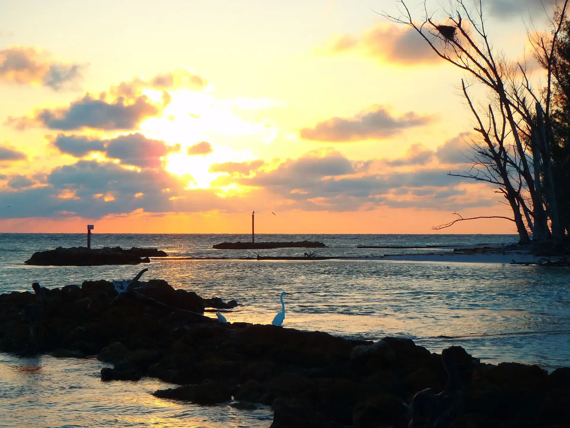 Sunset over Redfish Pass. Sanibel & Captiva charters
