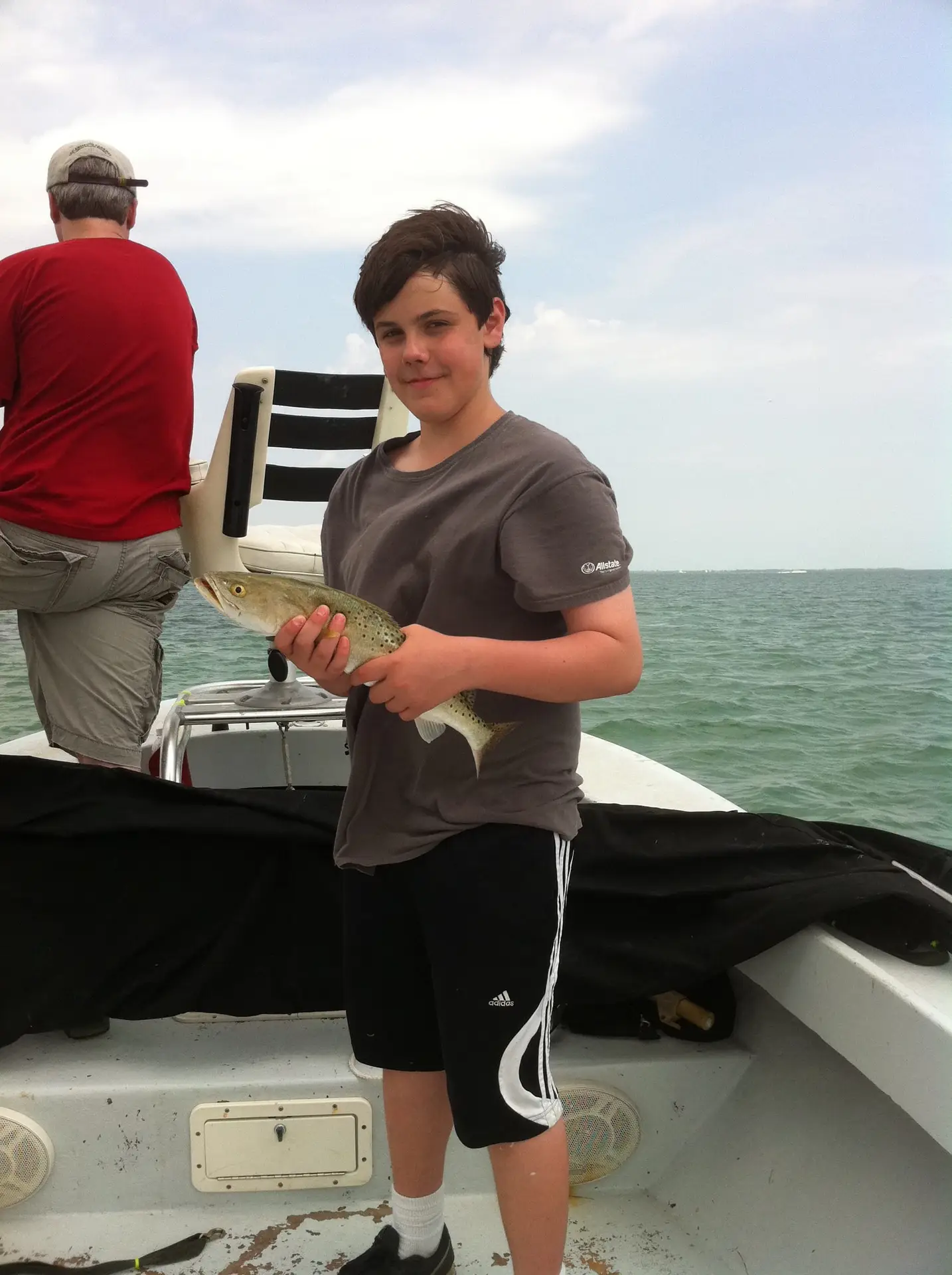 Nate with his first Trout on Sanibel & Captiva charters!