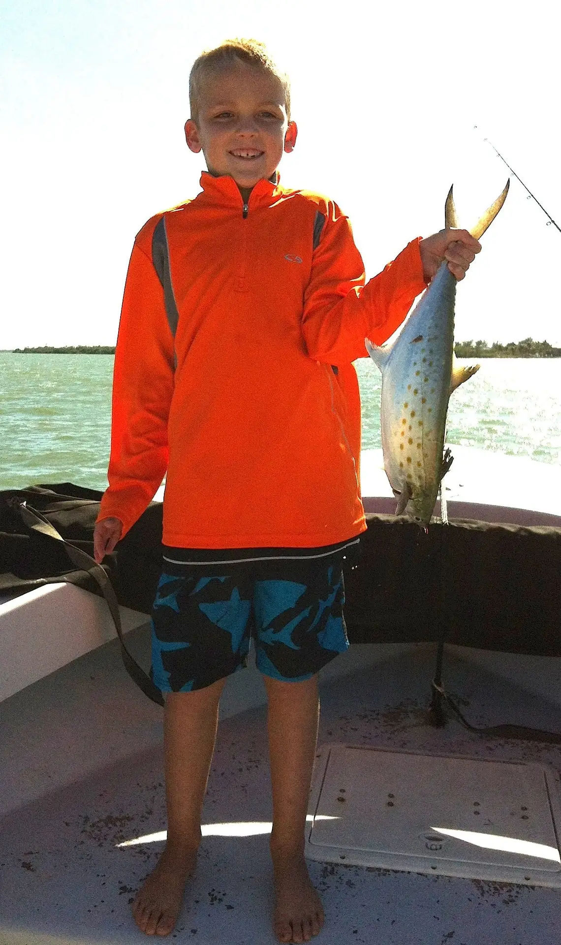 Young Fisherman, Spanish Mackerel, Sanibel & Captiva Islands, Sanibel & Captiva Charters & Fishing Guide Service.