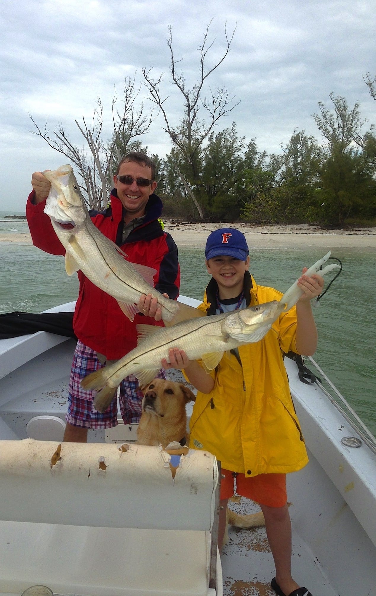 Two Big Snook, North Captiva, Redfish Pass, Rocks, 12-29-12, Sanibel & Captiva Islands & Fort Myers Charters & Fishing Guide Service.