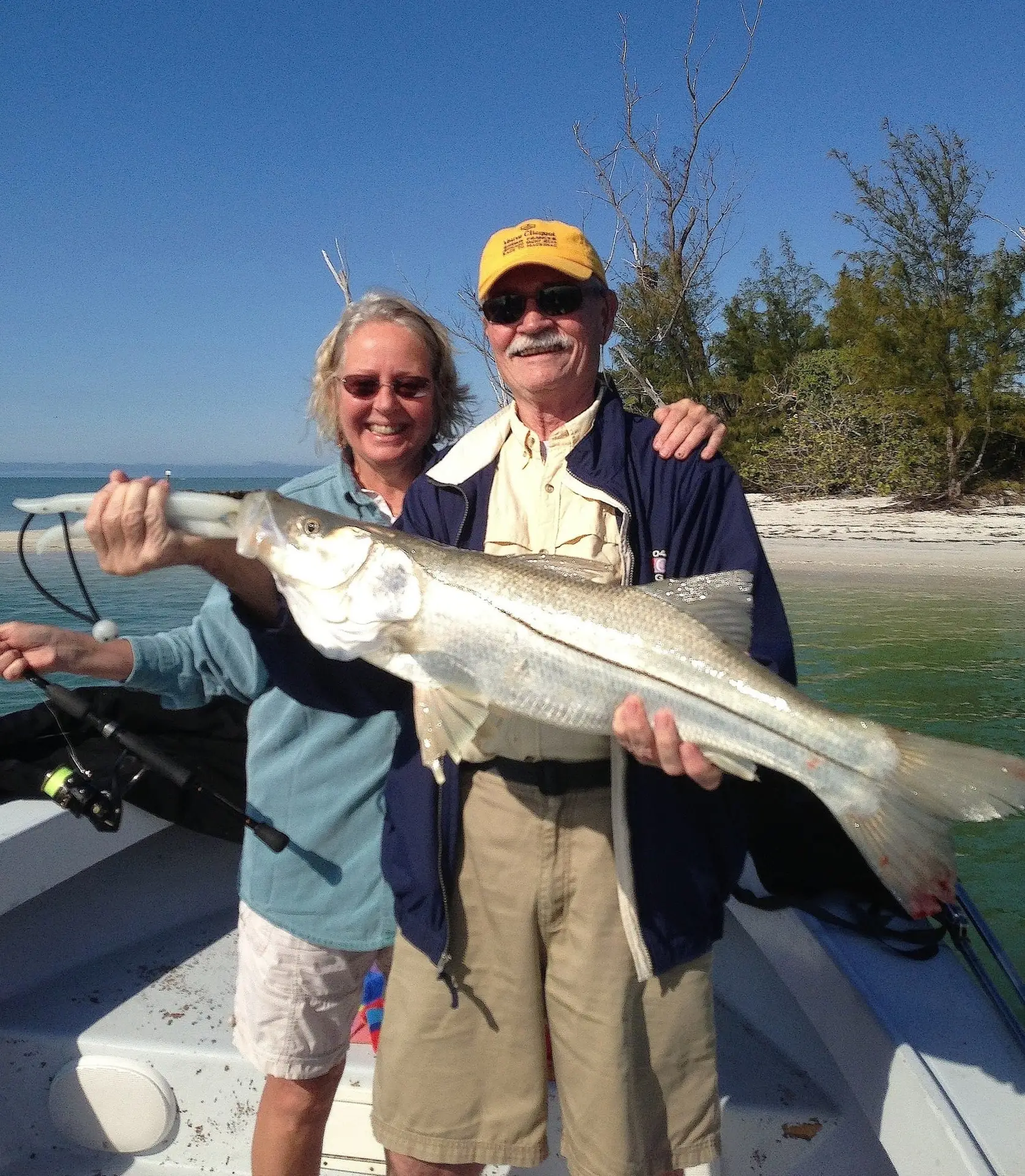 Big Snook, Happy People, Redfish Pass, Sanibel & Captiva Islands & Fort Myers Charters & Fishing Guide Service.