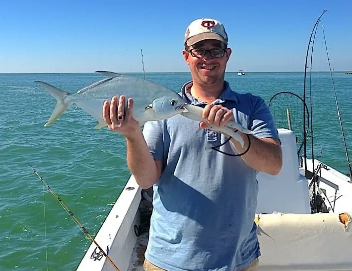 Pompano caught in Redfish Pass on Sanibel & Captiva charters!