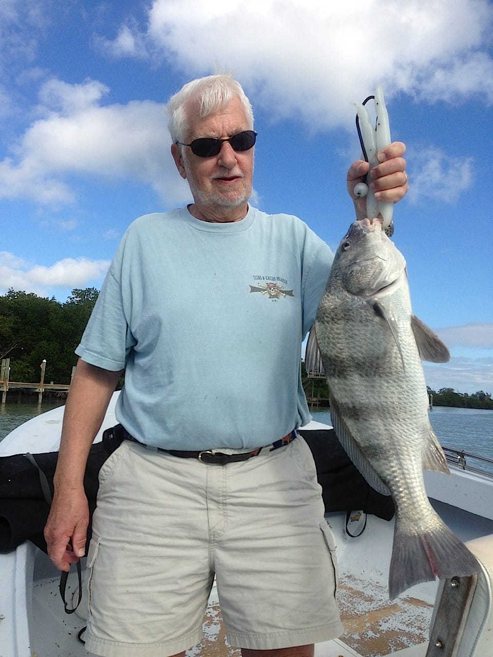 Big Black Drum caught in Blind Pass on Sanibel & Captiva charters!