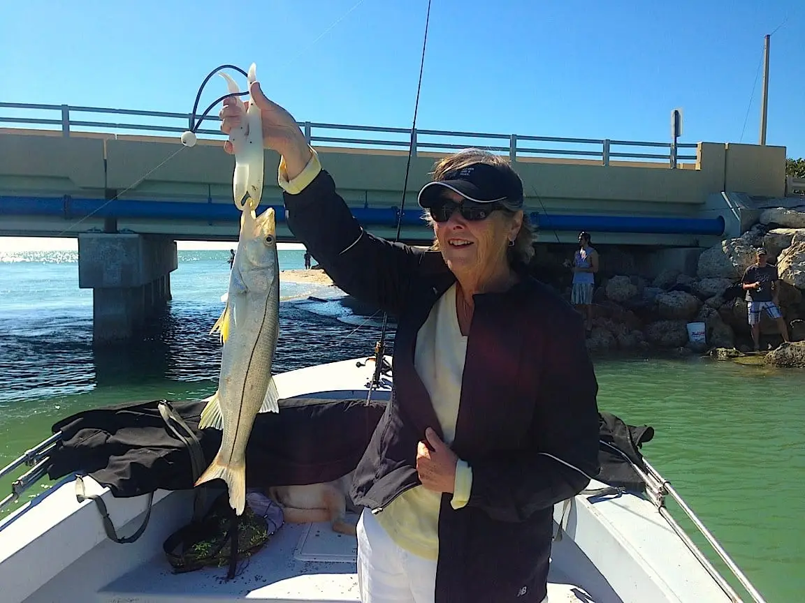 Small Snook caught in Blind Pass on Sanibel & Captiva charters!