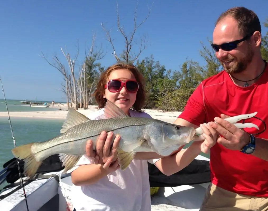 Snook caught in Redfish Pass on the North Captiva side on Sanibel & Captiva charters!
