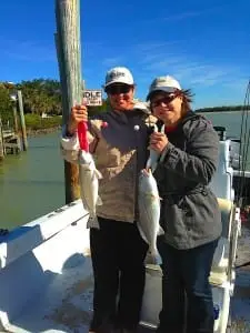 Two Redfish caught in Blind Pass on Sanibel & Captiva charters!