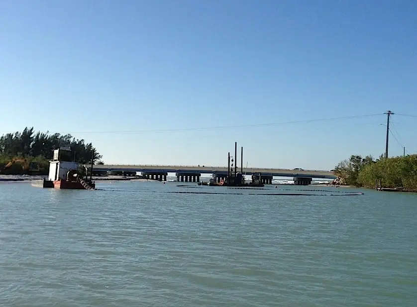 Blind Pass Dredging, March 5, 2013, Sanibel & Captiva Islands & Fort Myers Charters & Fishing Guide Service.