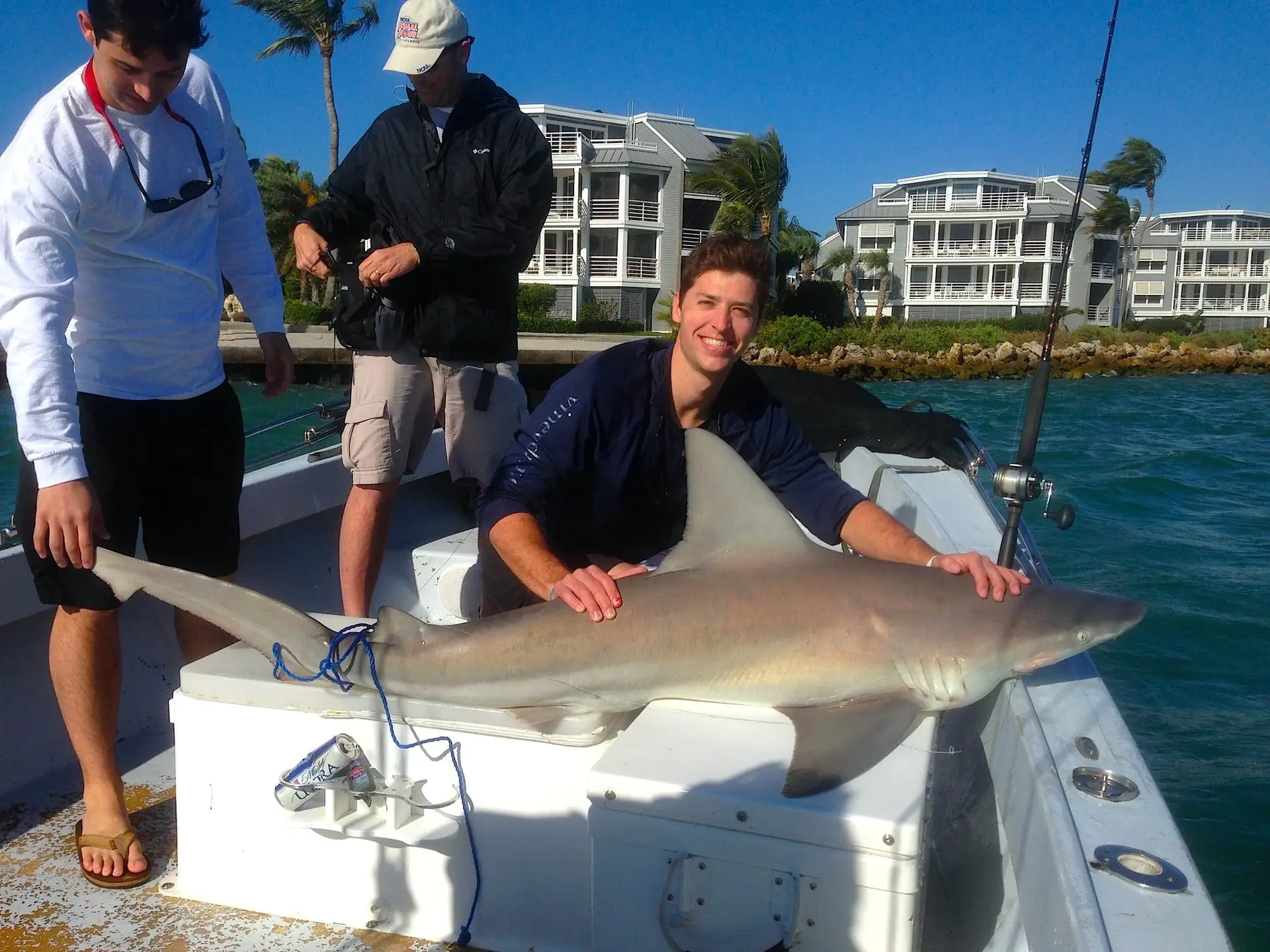 100 pound Bull Shark, Sanibel & Captiva Islands & Fort Myers Charters & Fishing Guide Service.