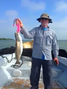 Sea Trout caught while fishing the oyster bars , Sanibel & Captiva Islands & Fort Myers Charters & Fishing Guide Service.