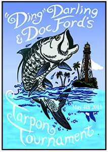 Captiva Fishing, "Ding" Darling Doc Ford's Tarpon Tournament Logo, Will Be Held On 5-9-15, Sanibel Fishing & Captiva Fishing & Fort Myers Fishing Charters & Guide Service.