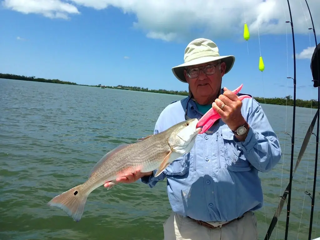 Redfish caught off the Sanibel oyster bar, Sanibel & Captiva Islands & Fort Myers Charters & Fishing Guide Service.