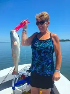 Redfish caught off the Sanibel oyster bar, Sanibel & Captiva Islands & Fort Myers Charters & Fishing Guide Service.