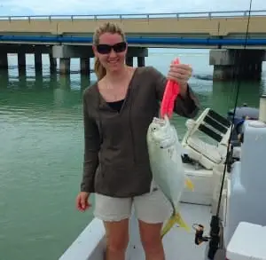 Big Jack caught in Blind Pass, Sanibel & Captiva Islands & Fort Myers Charters & Fishing Guide Service.