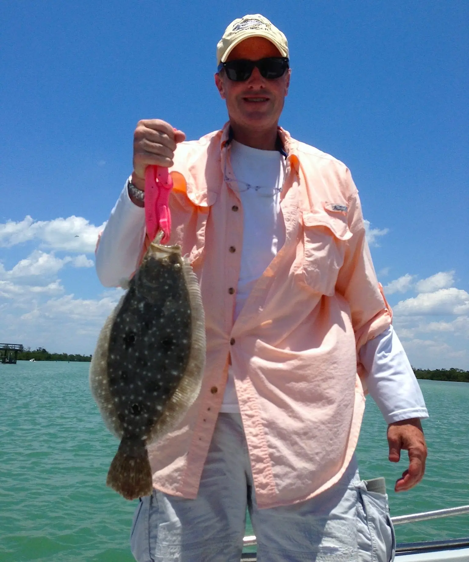 Huge Flounder caught in Blind Pass, Sanibel & Captiva Islands & Fort Myers Charters & Fishing Guide Service.