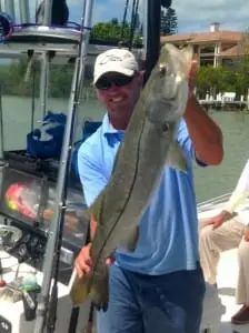 Snook caught in Blind Pass, Sanibel & Captiva Islands & Fort Myers Charters & Fishing Guide Service.
