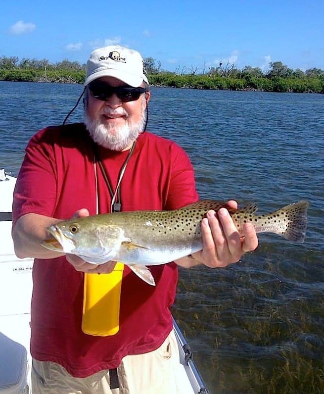 Sea Trout caught on the grass flats inshore of Captiva, Tuesday, June 6, 2017, Sanibel & Captiva Islands & Fort Myers Charters & Fishing Guide Service. File Photo.