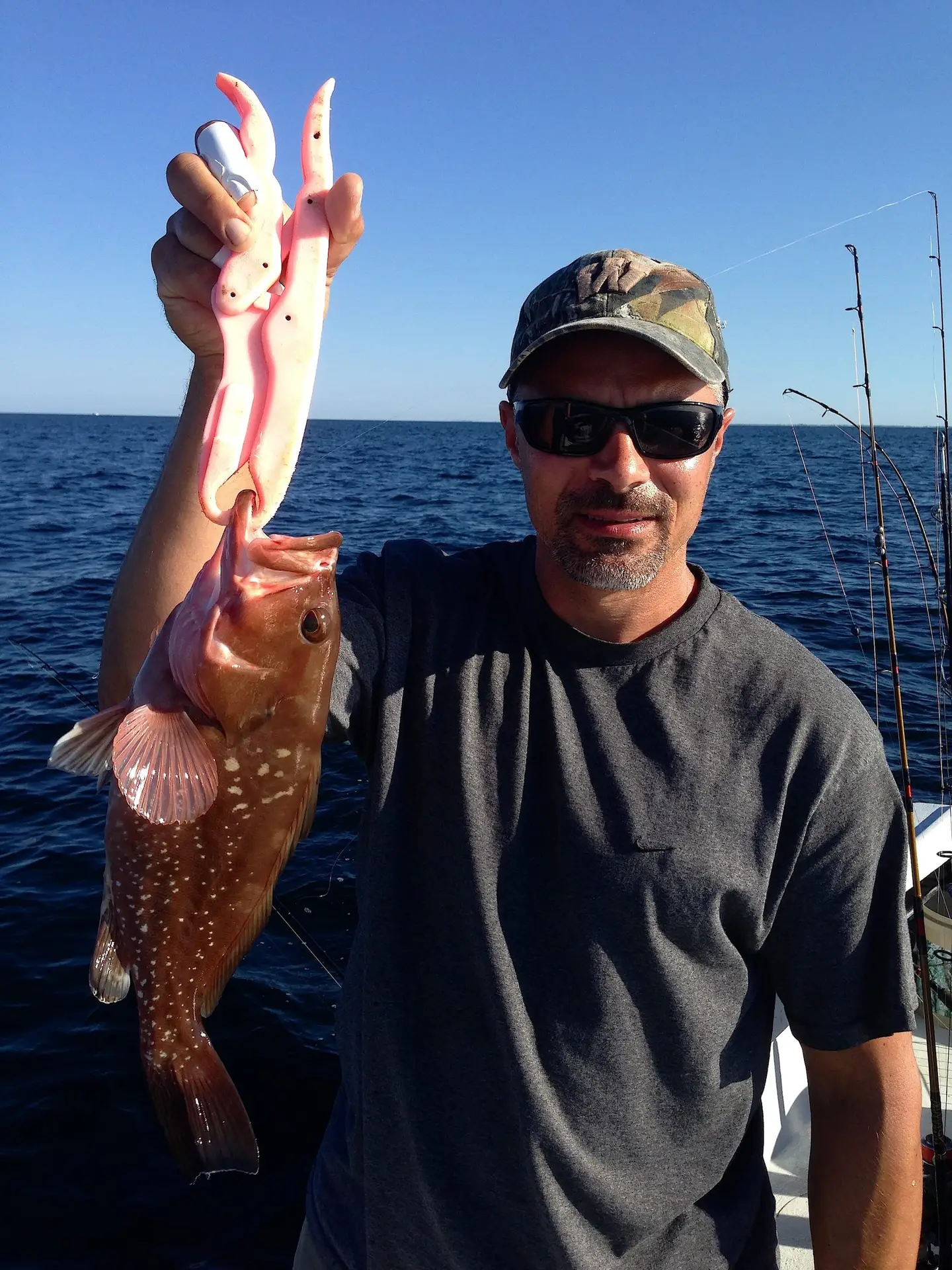 Cherry Grouper, Blind Pass Wreck, 10-22-13, Sanibel & Captiva Islands & Fort Myers Charters & Fishing Guide Service.