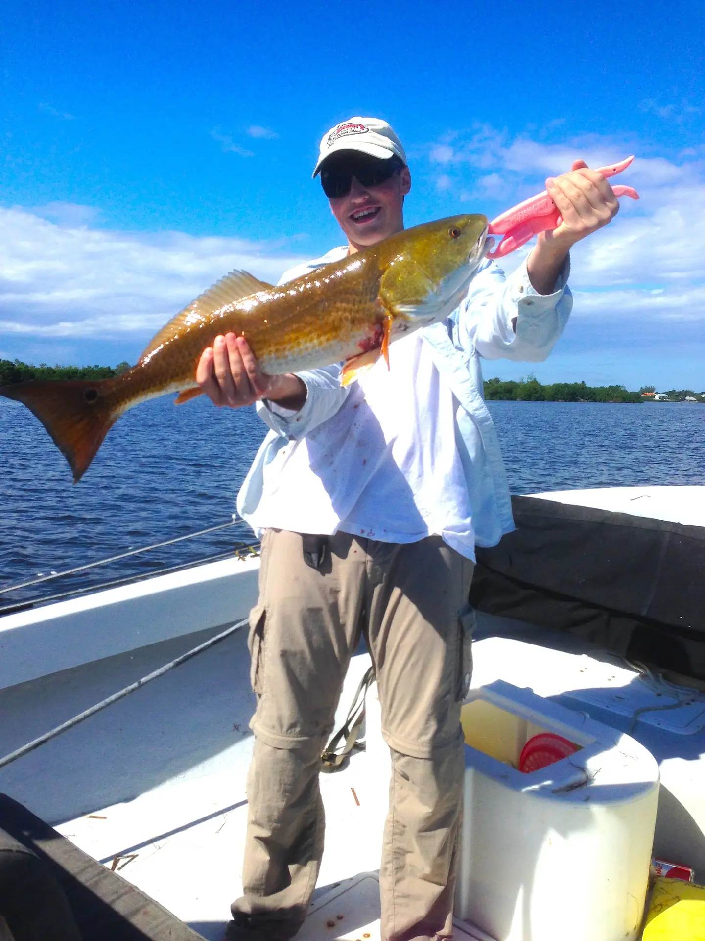 Big Redfish caught inshore of Sanibel island, Sanibel & Captiva Islands & Fort Myers Charters & Fishing Guide Service.