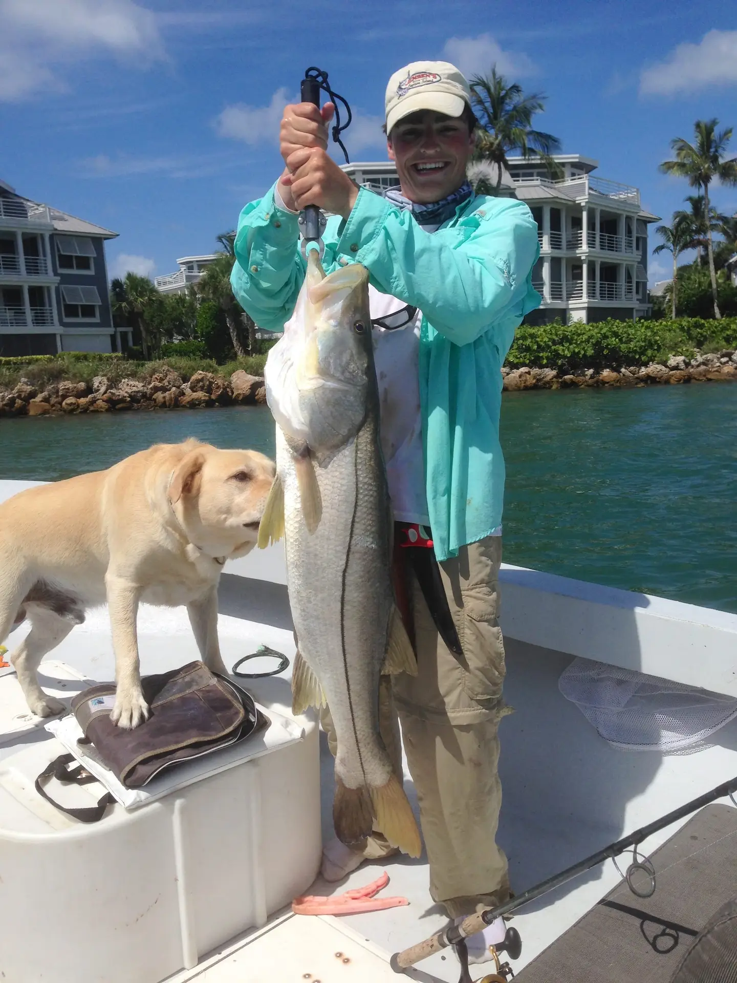 Charlie, Hank, Big Snook, 6-22-14, Sanibel & Captiva Islands & Fort Myers Charters & Fishing Guide Service.