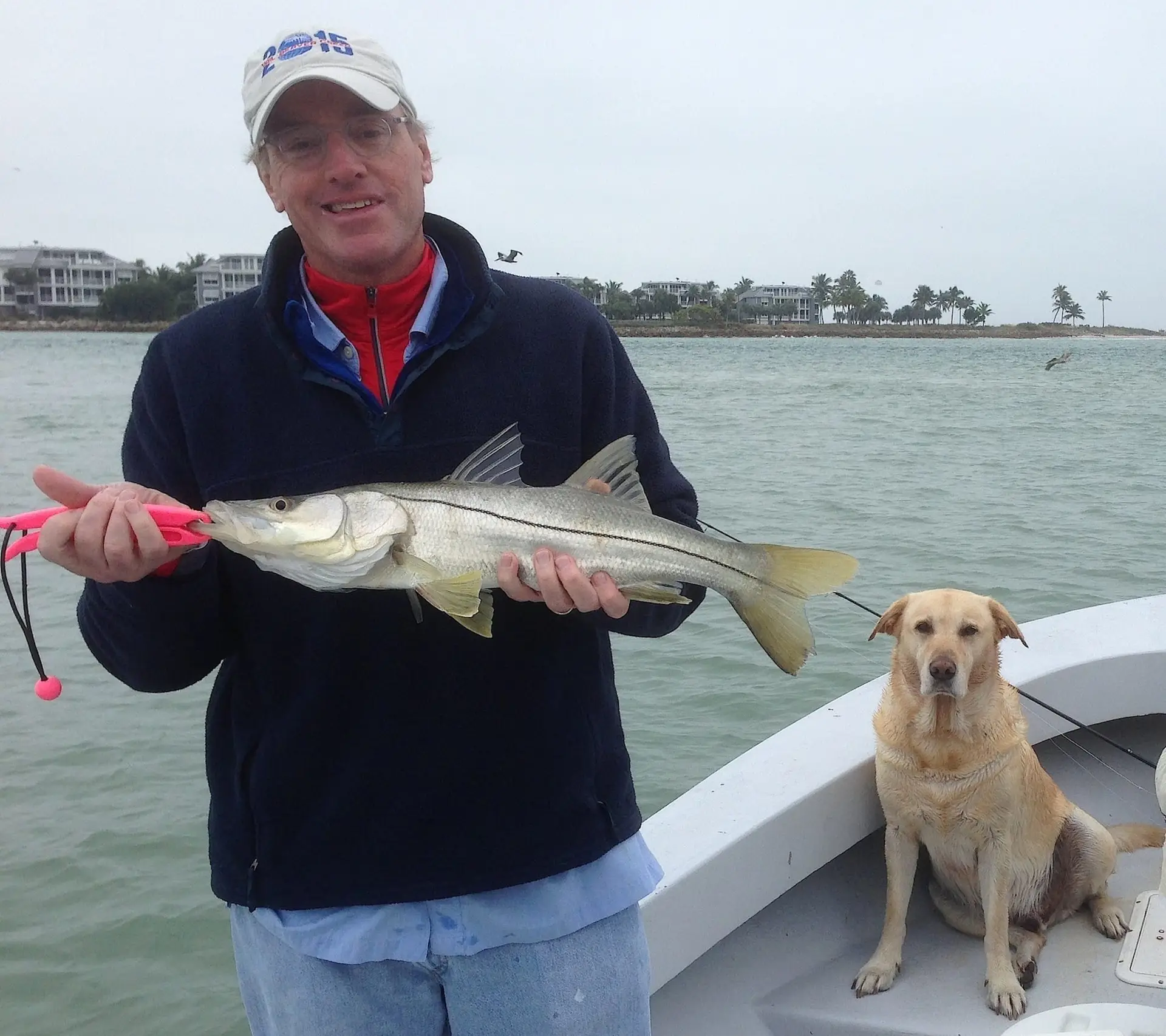 Snook, Tim, Hank, 1-13-15, Redfish Pass, South Seas Resort, Sanibel Fishing & Captiva Fishing & Fort Myers Fishing Charters & Guide Service.