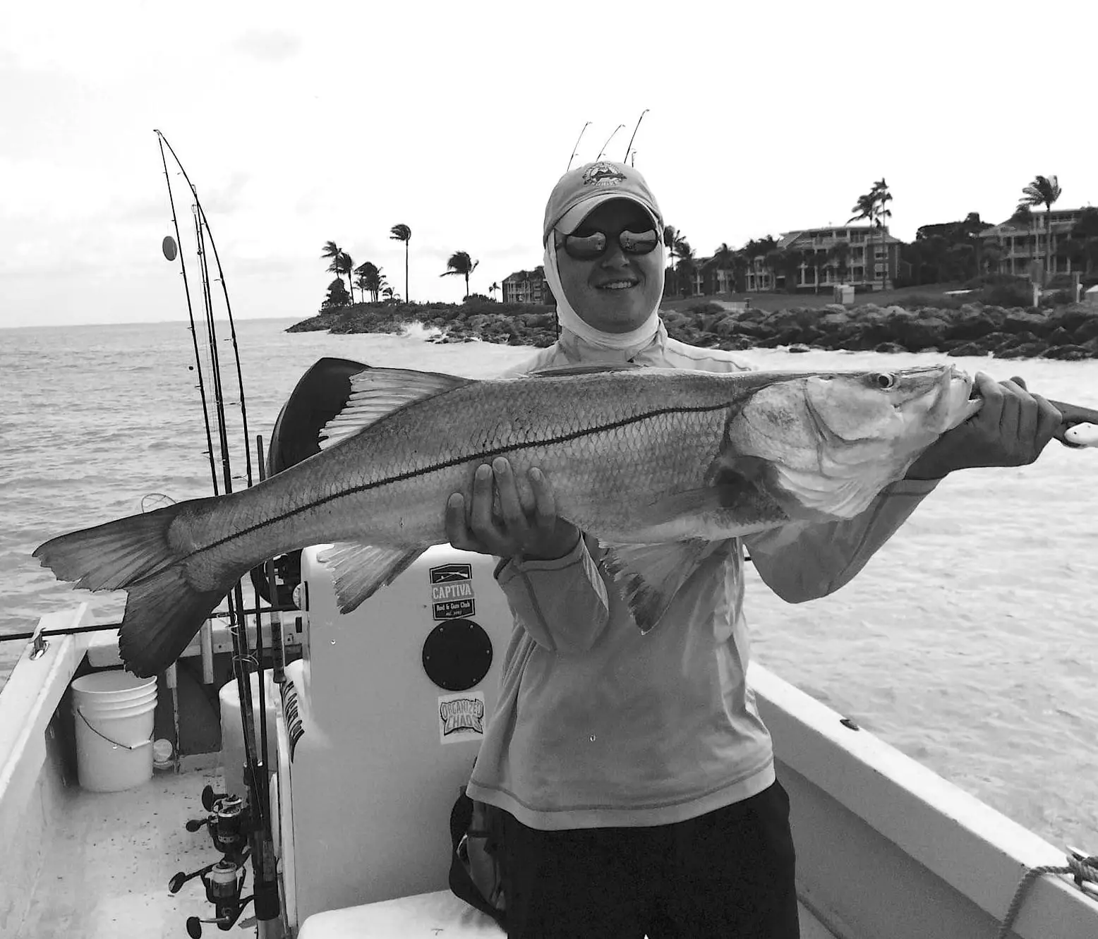 Captiva Fishing, Fingers O’Bannon Invitational Memorial, Ben, Nice Snook, Black & White, 4-27-15, Sanibel Fishing & Captiva Fishing & Fort Myers Fishing Charters & Guide Service.