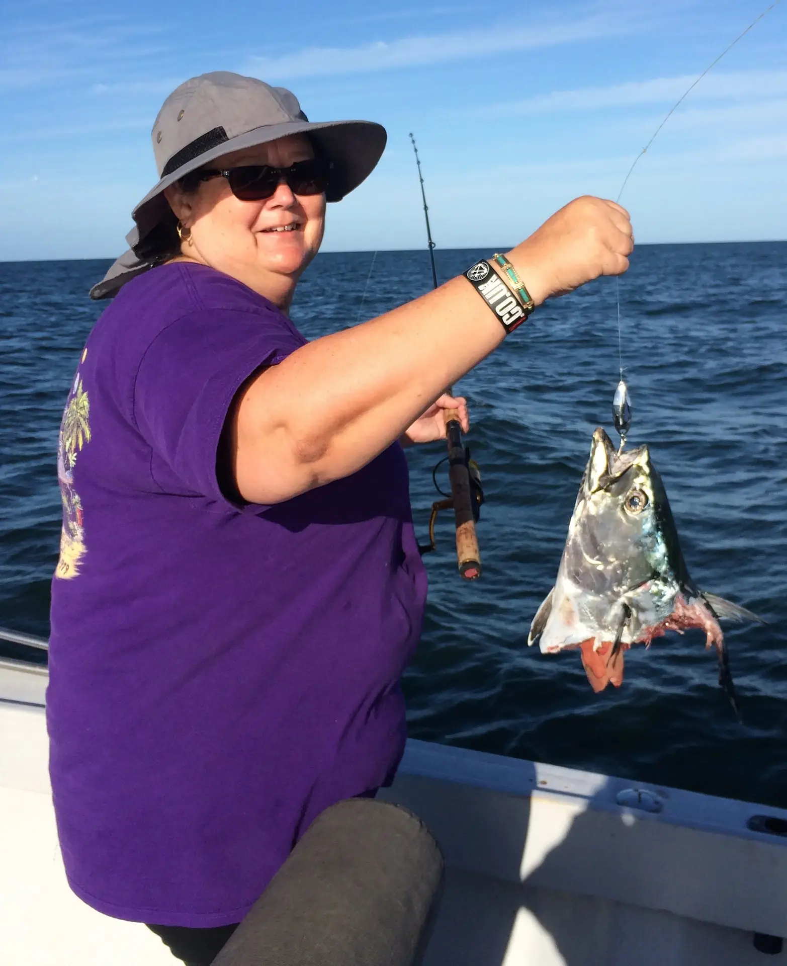 False Albacore Tuna, Bonita, Bummer When Shark Takes Your Fish, Sanibel Fishing & Captiva Fishing, Saturday, 10-24-15 ~ #Sanibel #Captiva.
