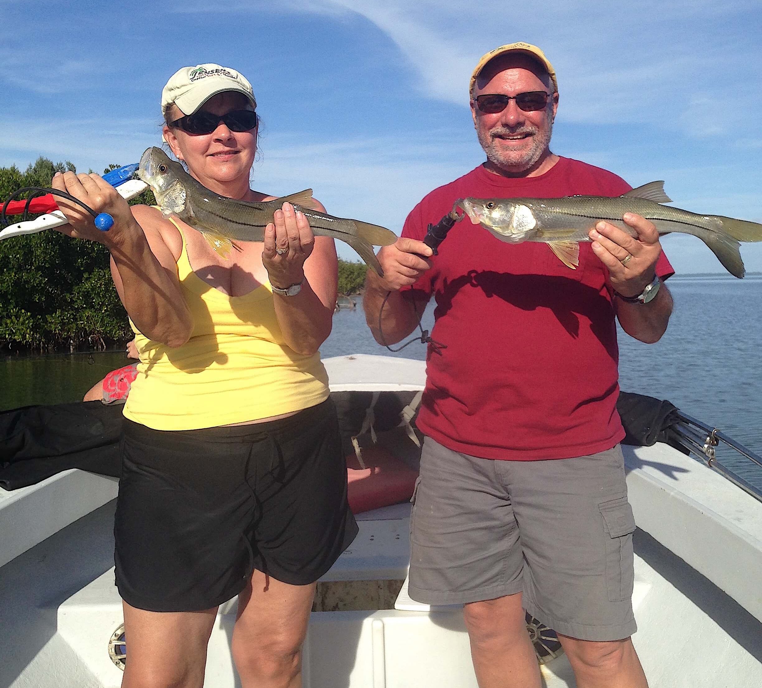Snook, Pam & Richard, Sanibel Fishing & Captiva Fishing, Sanibel Island, Sunday, January 22, 2017.