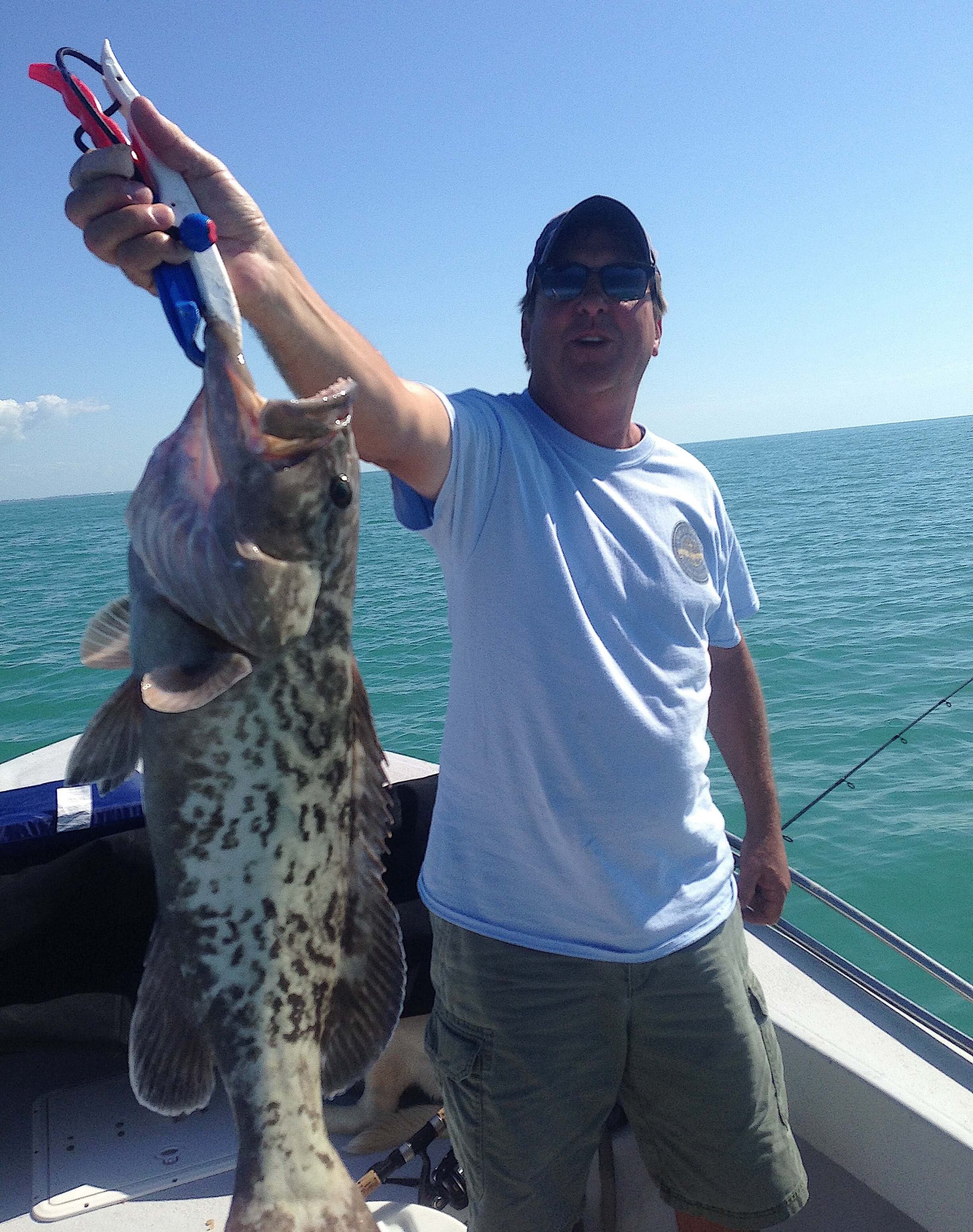 Grouper, Sanibel Fishing & Captiva Fishing, Sanibel Island, Saturday, February 5, 2017.