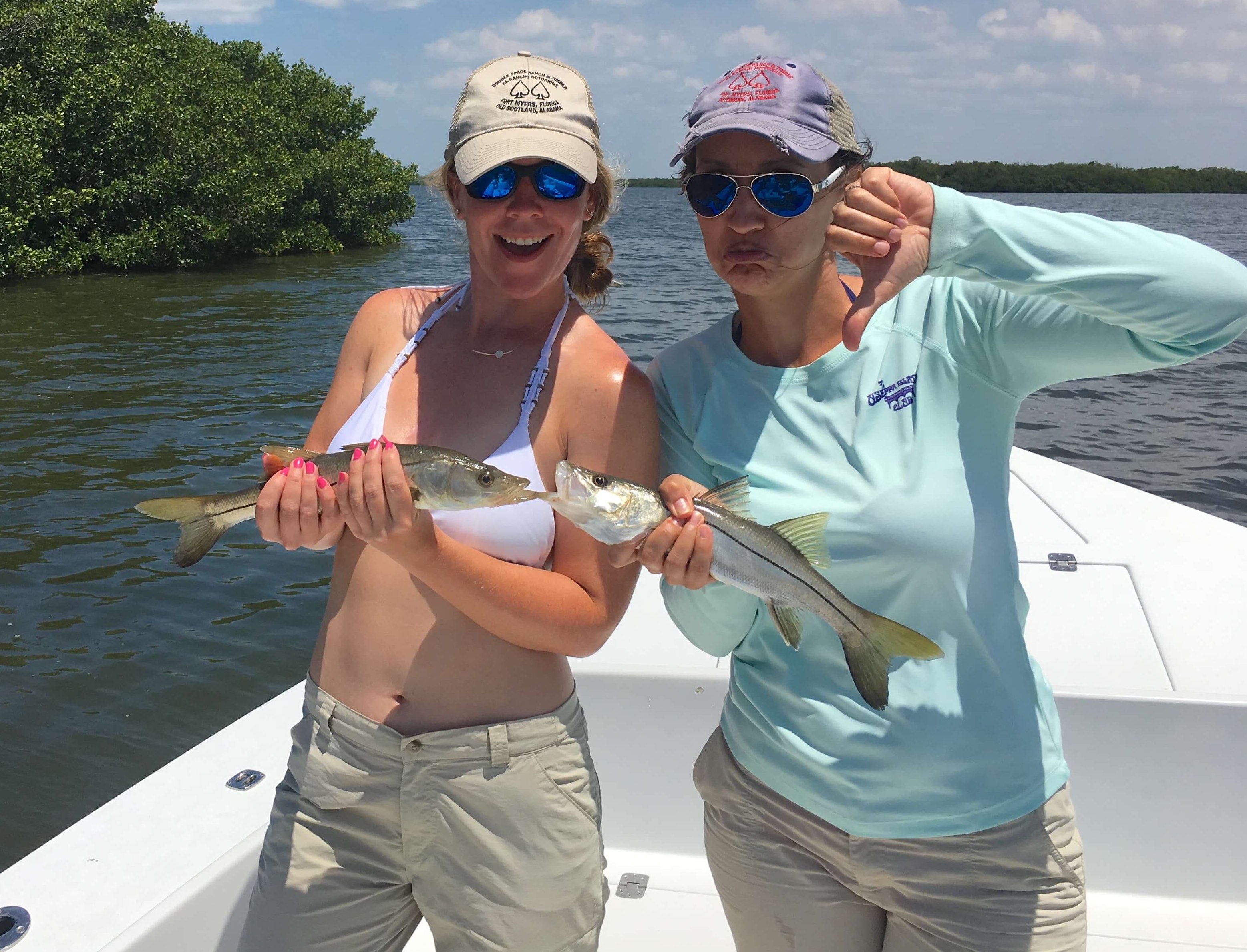 Two Little Snook, Sanibel Fishing & Captiva Fishing, Sanibel Island, Tuesday, May 2, 2017.