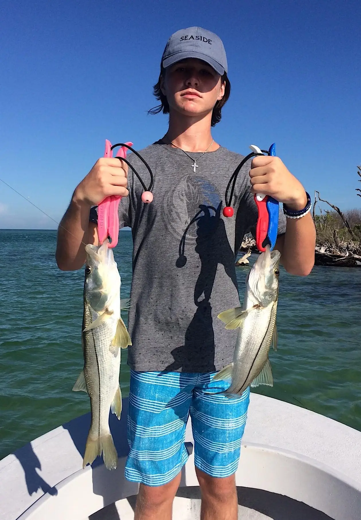 Two Snook, North Captiva, Catch & Release, Sanibel Fishing & Captiva Fishing, Sanibel Island, Saturday, July 8, 2017.