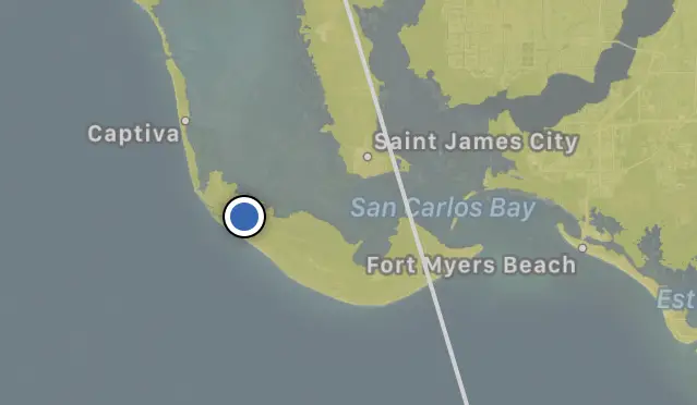 Trajectory Moving East, About 3:30 PM/E, Hurricane Irma, Sanibel & Captiva, Update, September 10, 2017.