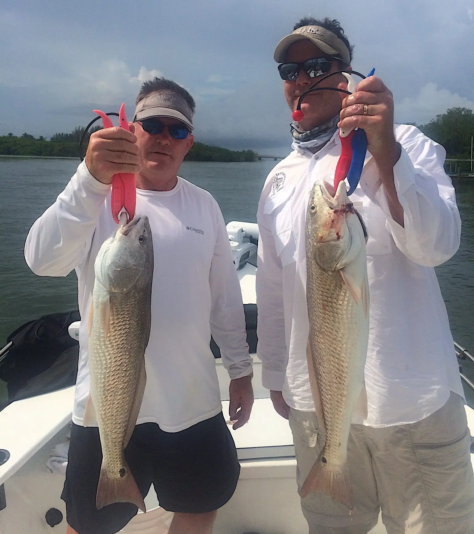 Watching Hurricane Irma, Two Redfish, Redfish Pass, Sanibel Fishing & Captiva Fishing, Sanibel Island, Wednesday, September 6, 2017.