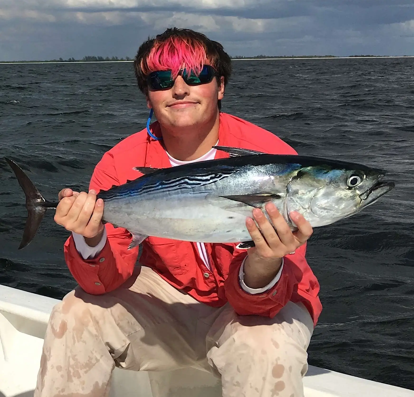Charlie, False Albacore Tuna, Chasing Threadfin Schools, Sanibel Fishing & Captiva Fishing, Sanibel Island, Thursday, October 19, 2017.