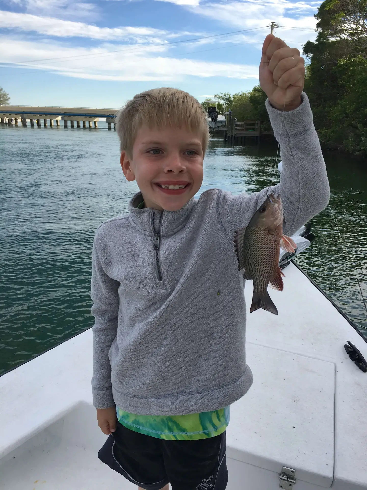 Snapper, Blind Pass, Alex, Catch & Release, Sanibel Fishing & Captiva Fishing, Sanibel Island, Sunday, November 26, 2017.