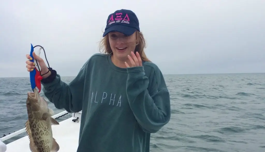 Grouper, Cold, Catch & Release, Sanibel Fishing & Captiva Fishing, Sanibel Island, Sunday, January 21, 2018.