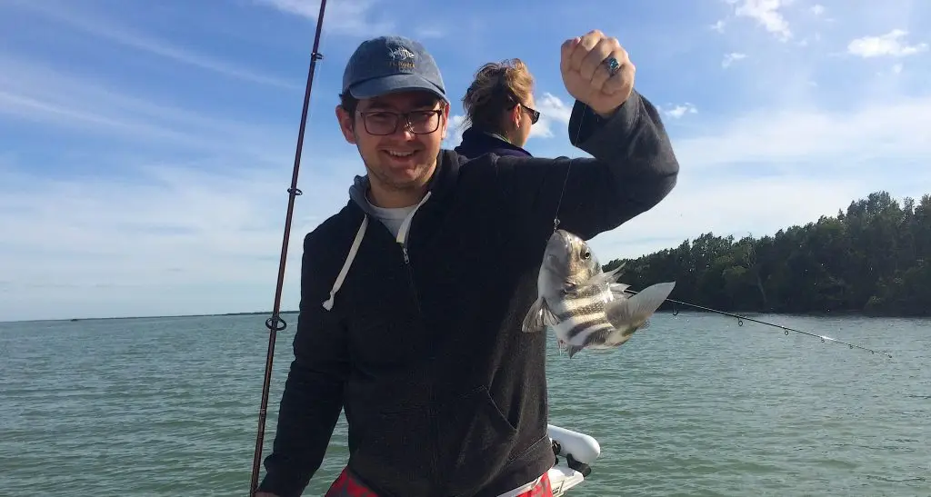 Sanibel Island Fishing Charters, Sheepshead, Structure, Catch & Release, Sanibel Fishing & Captiva Fishing, Sanibel Island, Tuesday, January 30, 2018.