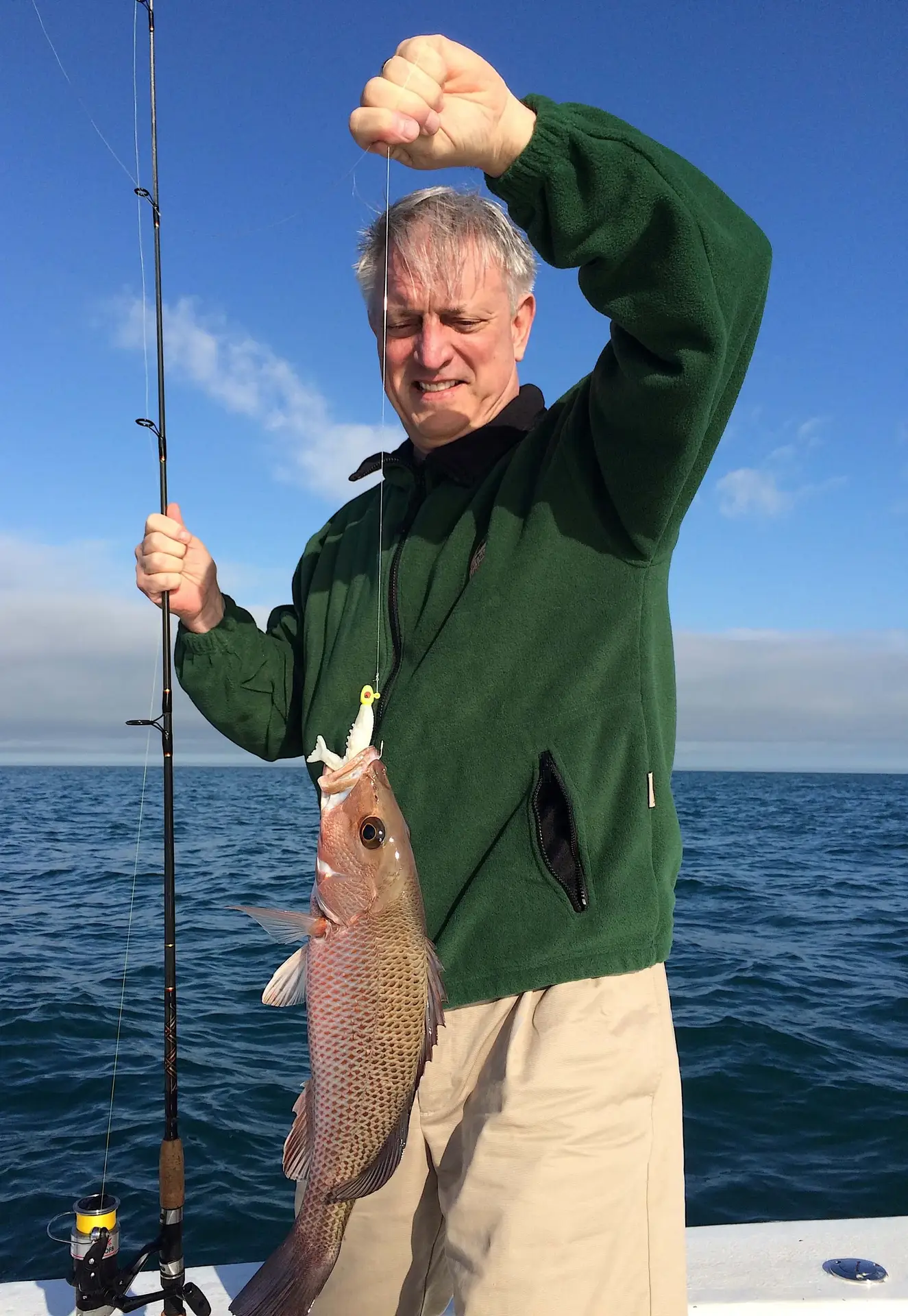 Snapper, Warmer, Near Offshore Structure, Catch & Release, Sanibel Fishing & Captiva Fishing, Sanibel Island, Thursday, January 11, 2018.