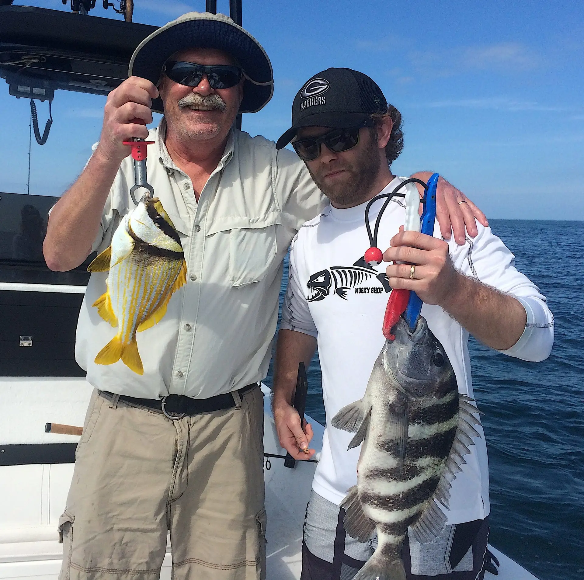 Porkfish & Sheepshead, Offshore, Catch & Release, Sanibel Fishing & Captiva Fishing, Sanibel Island, Wednesday, February 7, 2018.