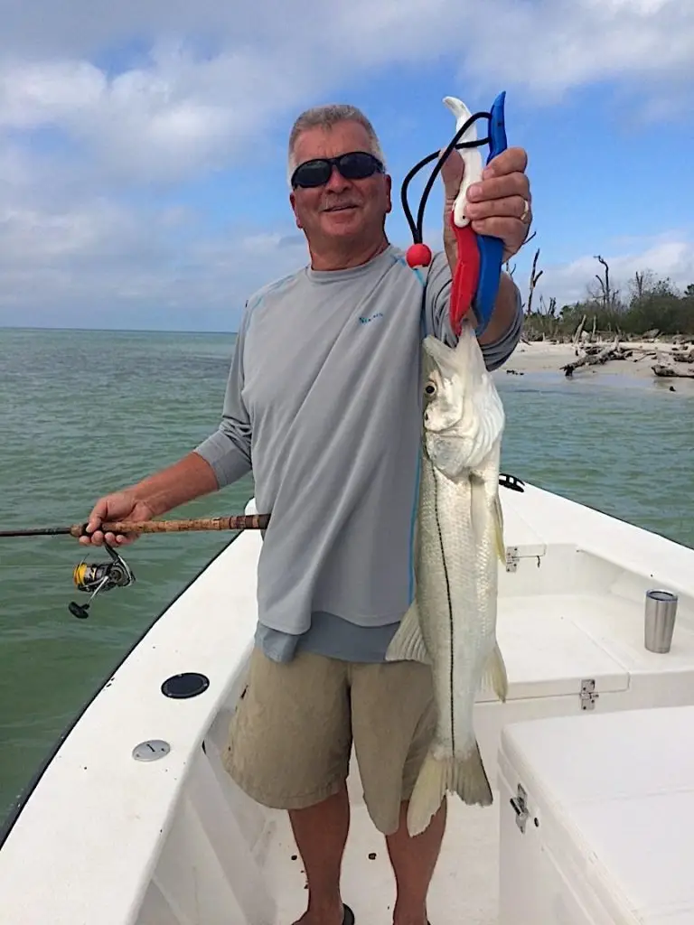 Snook, Redfish Pass, Catch & Release, Sanibel Fishing & Captiva Fishing, Sanibel Island, Saturday, February 18, 2018.