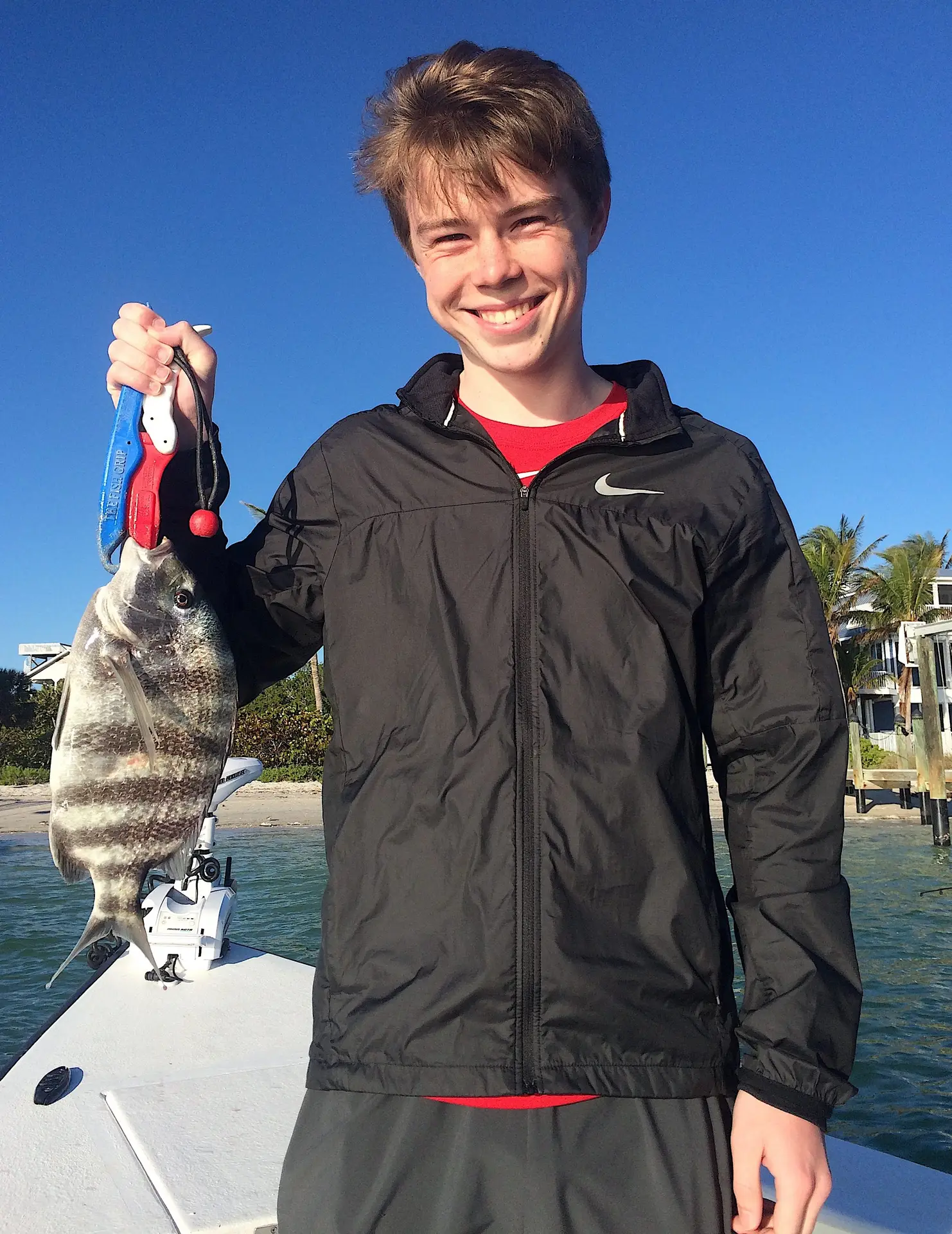 Sheepshead, Catch & Release, Sanibel Island Fishing Charters & Captiva Island Fishing Charters, Sanibel Island, Sunday, March 25, 2018.