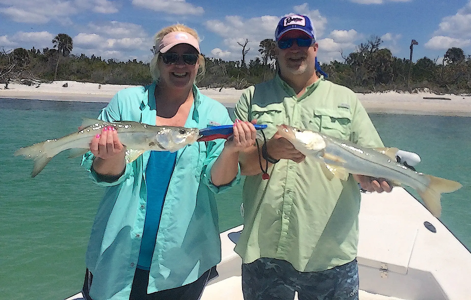 Two Snook, North Captiva, Catch & Release, Sanibel Island Fishing Charters & Captiva Island Fishing Charters, Sanibel Island, Wednesday, March 28, 2018.