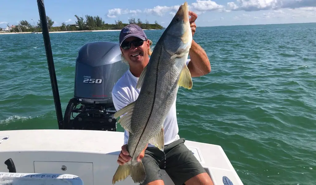 Big Snook, Jimmy Burnsed, Sanibel Island Fishing Charters & Captiva Island Fishing Charters, Sanibel Island, Thursday, April 19, 2018.