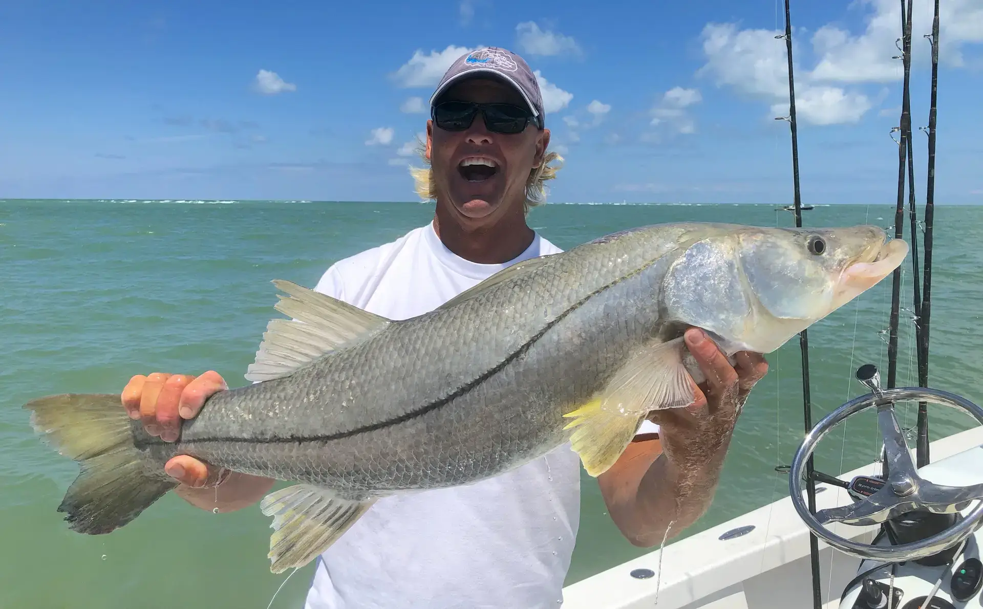 Jimmy Burnsed, Big Snook, Catch & Release, Fingers O'Bannon Tournament, Cabbage Key, Sanibel Island Fishing Charters & Captiva Island Fishing Charters, Sanibel Island, Thursday, April 26, 2018.