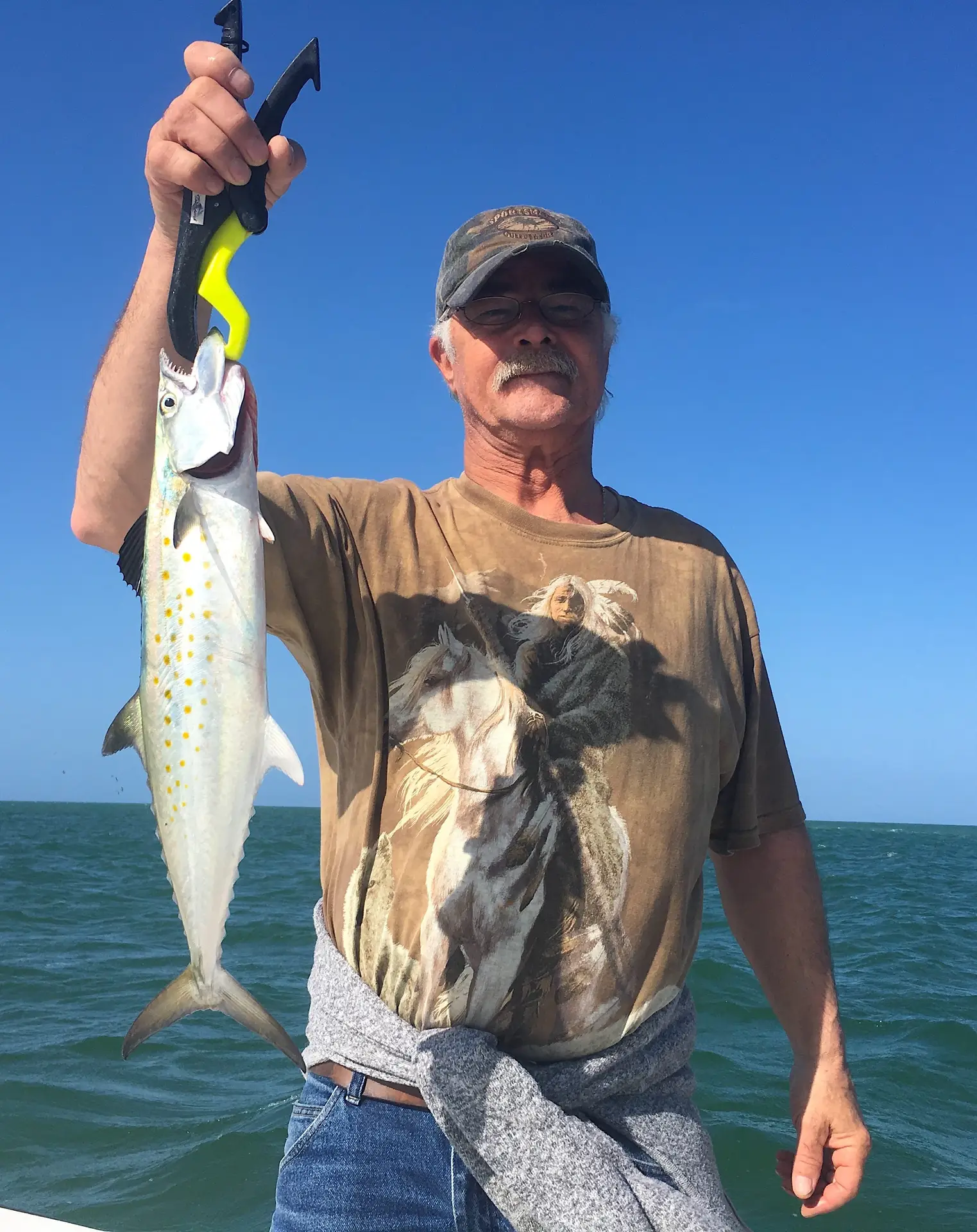 Wesley, Spanish Mackerel, & Ladyfish, Catch & Release, Sanibel Island Fishing Charters & Captiva Island Fishing Charters, Sanibel Island, Thursday, April 12, 2018.