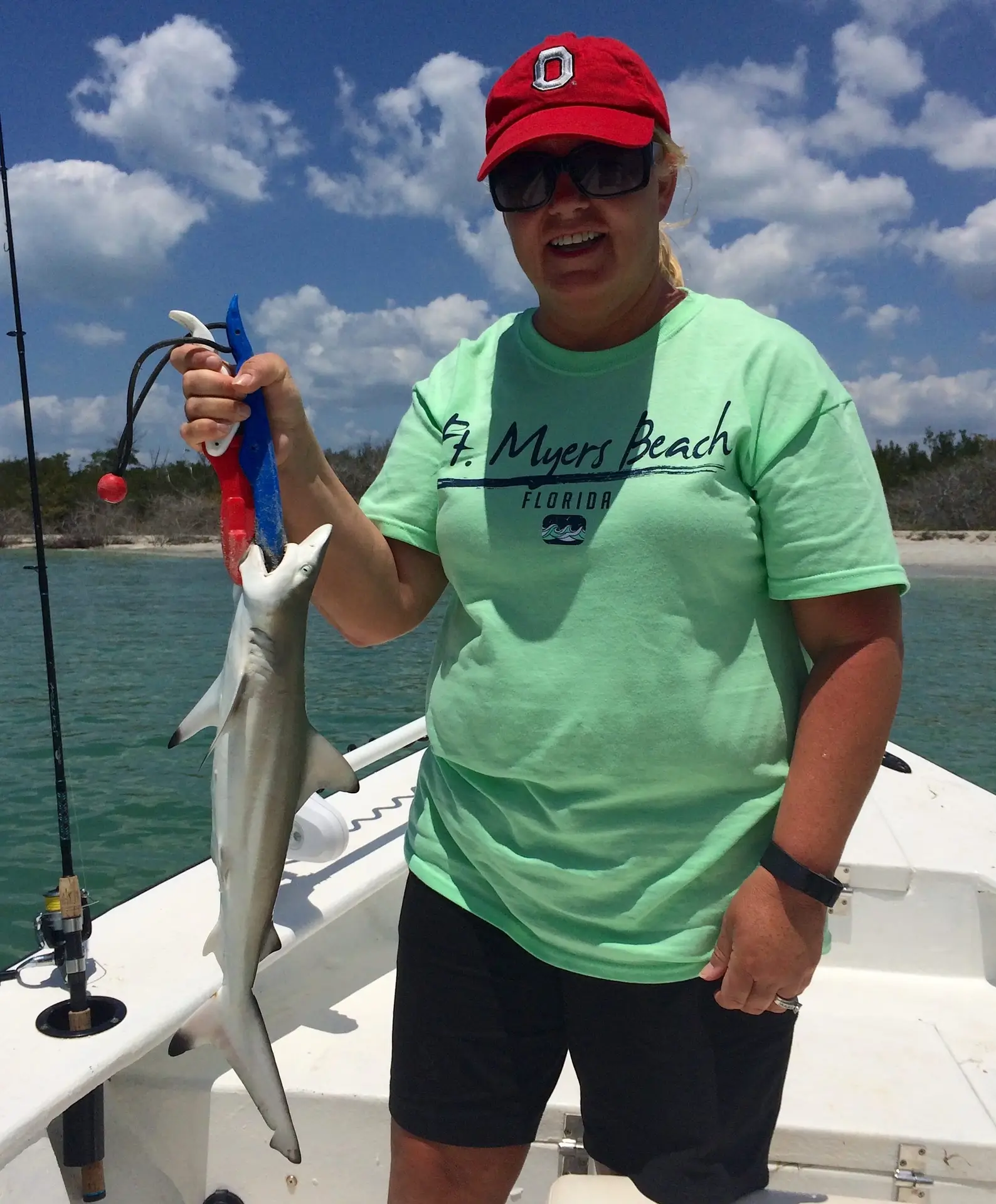 Blacktip Shark, Catch & Release, Sanibel Island Fishing Charters & Captiva Island Fishing Charters, Sanibel Island, Wednesday, May 2, 2018.