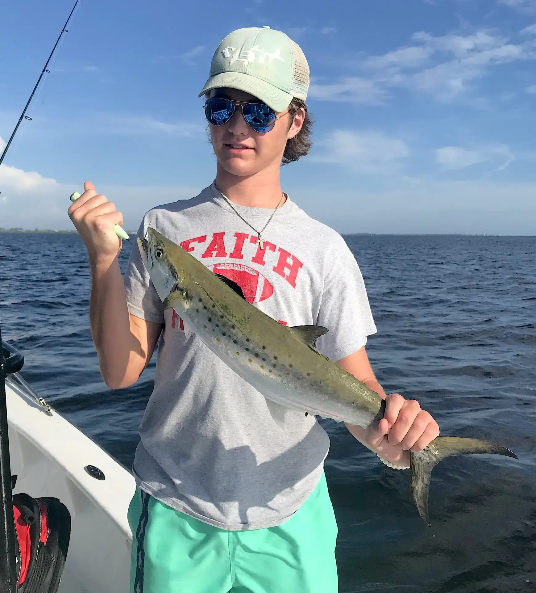 Spanish Mackerel, Catch & Release, Sanibel Island Fishing Charters & Captiva Island Fishing Charters, Sanibel Island, Sunday, July 8, 2018.