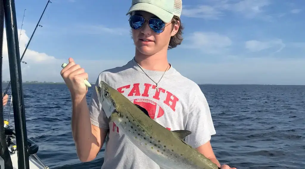 Spanish Mackerel, Catch & Release, Sanibel Island Fishing Charters & Captiva Island Fishing Charters, Sanibel Island, Sunday, July 8, 2018.